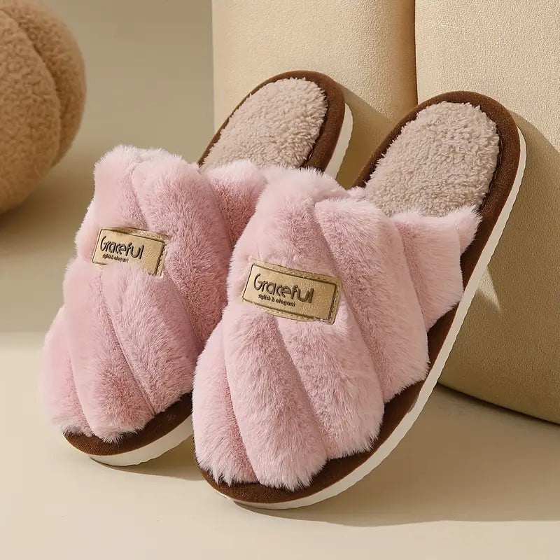 GraceFul Faux Fur Slides